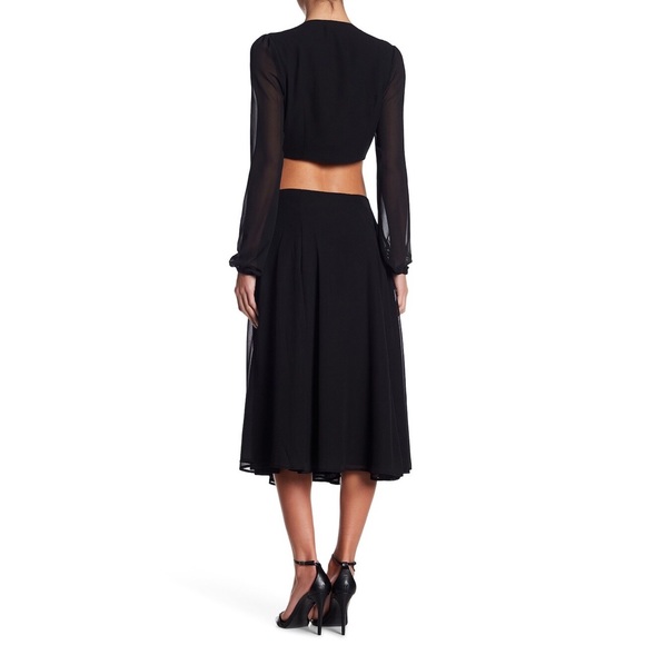 Yumi Kim Open Heart Midi Dress Black NWT 🖤 - Picture 2 of 5